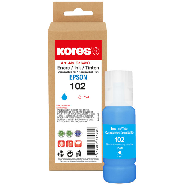Kores Tintenflasche G1649BK ersetzt EPSON 111, schwarz