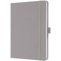 sigel Notizbuch Jolie Feel, Textil, DIN A5, liniert, grau