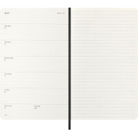 MOLESKINE Buchkalender 2026, Wochen, L A5, Softcover,schwarz