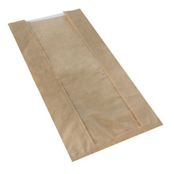 PAPSTAR Sichtstreifenbeutel "pure", 180 x 215 mm, braun