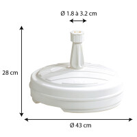 EDA Sonnenschirmständer, Kunststoff, rund, 430 mm,...