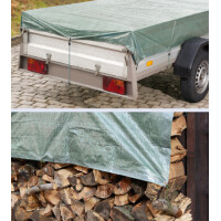 WESTEX Gewebeplane mit Ösen, 2 x 3 m, grün, 75 g