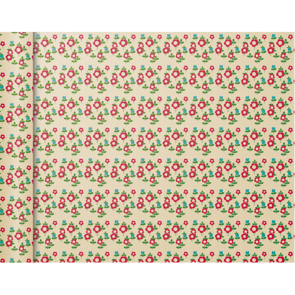 Clairefontaine Geschenkpapier "Tiny Rolls Quadrate rot"