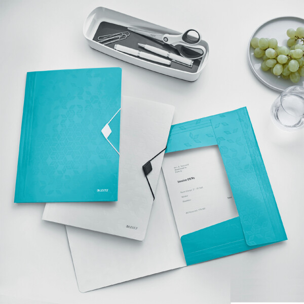 LEITZ Eckspannermappe WOW, DIN A4, PP, blau