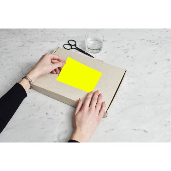 rillprint Fluoreszierende Etiketten, 210 x 148 mm, gr&uuml;n