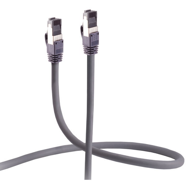 FLEXLINE Patchkabel Kat. 6A, U FTP, trittfest, grau, 10,0 m