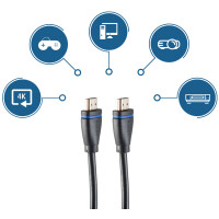 shiverpeaks BASIC-S HDMI Kabel, HDMI-A Stecker, 3,0 m