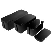 LogiLink Kabelbox-Set, 3 Größen, schwarz