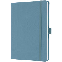 sigel Notizbuch Jolie Feel, Textil, DIN A5, liniert, blau