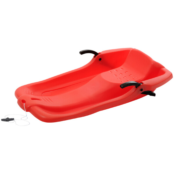 EDA Schlitten Rennrodel, Kunststoff, 1 Person, rot