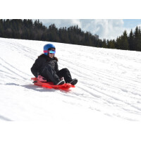 EDA Schlitten Rennrodel, Kunststoff, 1 Person, rot