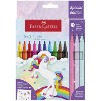 FABER-CASTELL Fasermaler Einhorn, 10+3 Kartonetui
