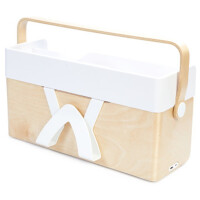 ALBA Mobile Aufbewahrungsbox ERGOBOX, buche weiß