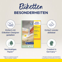AVERY Zweckform Universal-Etiketten, 35,6 x 16,9 mm, 50+15Bl