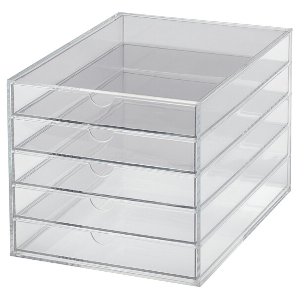 MAUL Acryl-Schubladenbox, DIN A4, 3 Schubladen, glasklar