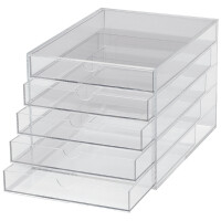 MAUL Acryl-Schubladenbox, DIN A4, 3 Schubladen, glasklar