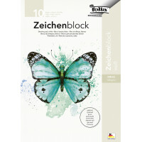 folia Zeichenblock, 140 g qm, DIN A3, gekörnt, 10 Blatt