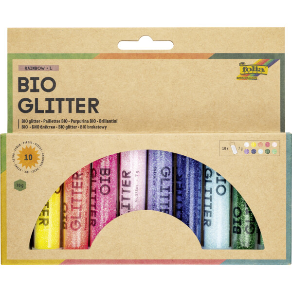 folia BIO Glitter Mix RAINBOW "M"