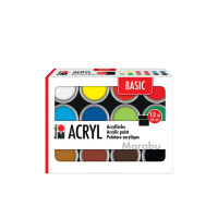 Marabu Acrylfarben-Set BASIC, 12 x 18 ml