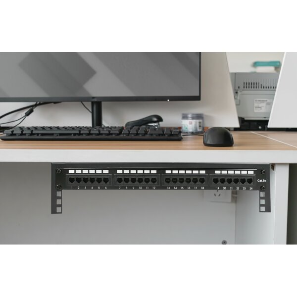 DIGITUS 19" Wandmontagerahmen, vertikal, 2HE, schwarz