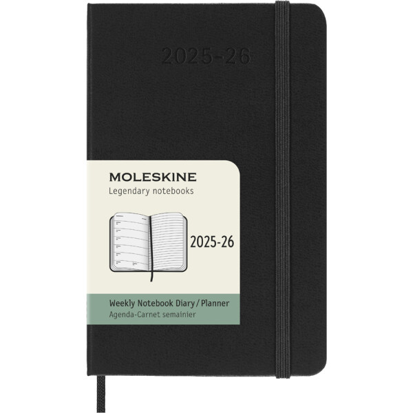 MOLESKINE Taschenkalender 2025 2026, 18 Monate, P A6,schwarz
