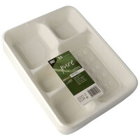 PAPSTAR Zuckerrohr-Menü-Tray "pure",...
