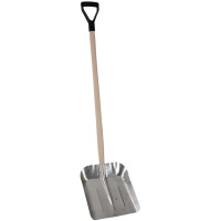 EDA Schaufel mit Holzstiel, Breite: 360 mm, silber