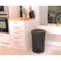 EDA Tret-Abfallbehälter Stepy, 45 Liter, PP, anthrazit