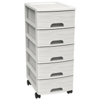 EDA Schubladenboxen-Turm STONE, A4, 5 Schübe, PP,...