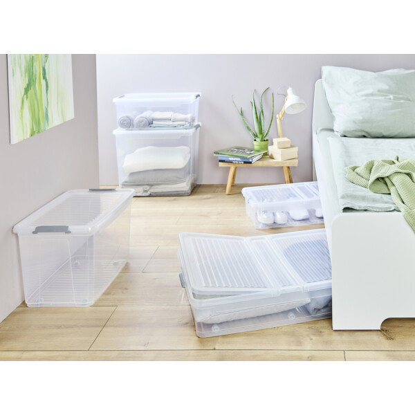 keeeper Aufbewahrungsbox "leo", 56 Liter, transparent