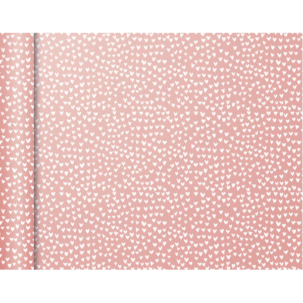 Clairefontaine Geschenkpapier "Tiny Rolls Herzen rosa"