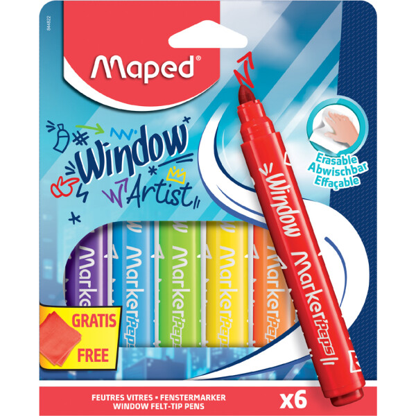 Maped Fenstermarker MARKERPEPS Window, 6er Kartonetui