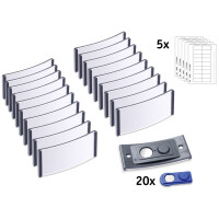 AVERY Zweckform Namensschild, 70 x 30mm, anthrazit, 20er Set