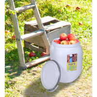 EDA Aufbewahrungs-Fass, 25 Liter, Kunststoff, weiß