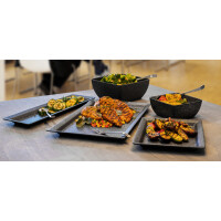 APS Tablett FROSTFIRE, (B)325 x (T)265 mm, silber-schwarz