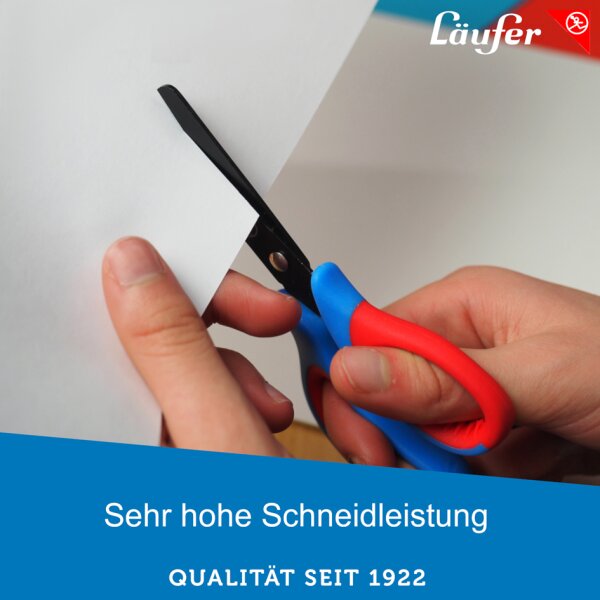 l&auml;ufer Ergonomische Bastelschere, L&auml;nge: 150 mm, gr&uuml;n gelb
