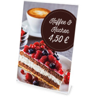 deflecto Tischaufsteller, DIN A7 quer, schräg