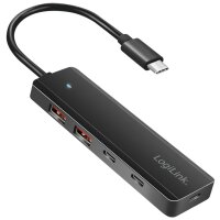 LogiLink USB 3.2 Ultra-Slim-Hub, 4-Port, 2x USB-A, 2x USB-C