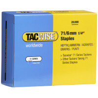 TACWISE Heftklammern 71 6 mm verzinkt, 20.000 Stück