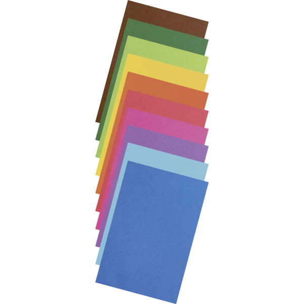 folia Faltblätter Origami Papier Basic Mix, 100 x 150 mm