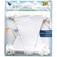 folia Wimpelkette "Basic", Länge: 3,80 m, weiß