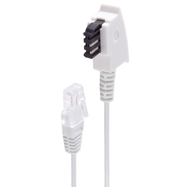 shiverpeaks BASIC-S Telefonkabel, wei&szlig;, 15,0 m