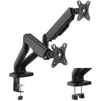 LogiLink Doppel-Monitorarm, Armlänge: 450 mm, schwarz