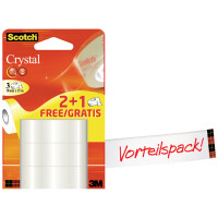 Scotch Klebefilm Crystal Clear 600, 19 mm x 33 m, 12+2