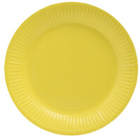 PROnappe Papp-Teller, rund, 230 mm, gelb