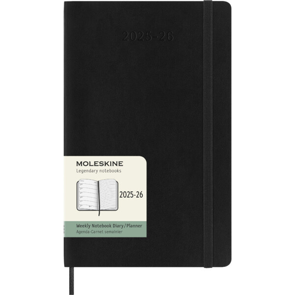 MOLESKINE Buchkalender 2025 2026, 18 Monate, XL, schwarz