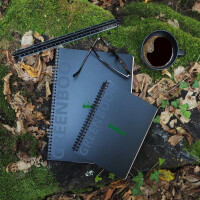 RHODIA Collegeblock GREENBOOK, DIN A5+, liniert, schwarz