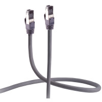 FLEXLINE Patchkabel Kat. 6A, U FTP, trittfest, grau, 25,0 m