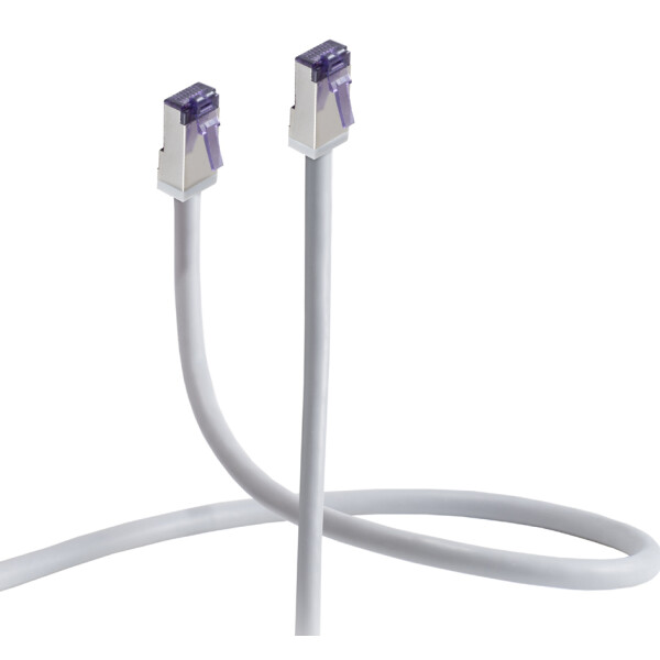 FLEXLINE Patchkabel, Kat. 6A, S FTP, hochflex. grau, 7,5 m