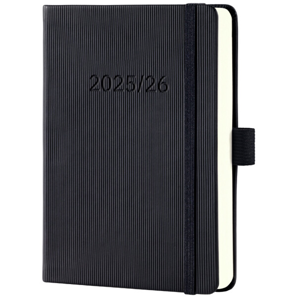sigel Taschenkalender Conceptum 2025 2026, DIN A6, schwarz
